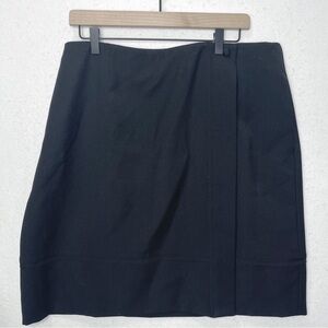 NWT Brooks Brothers Black Wool Blend Skirt Womens Size 16 Button Up